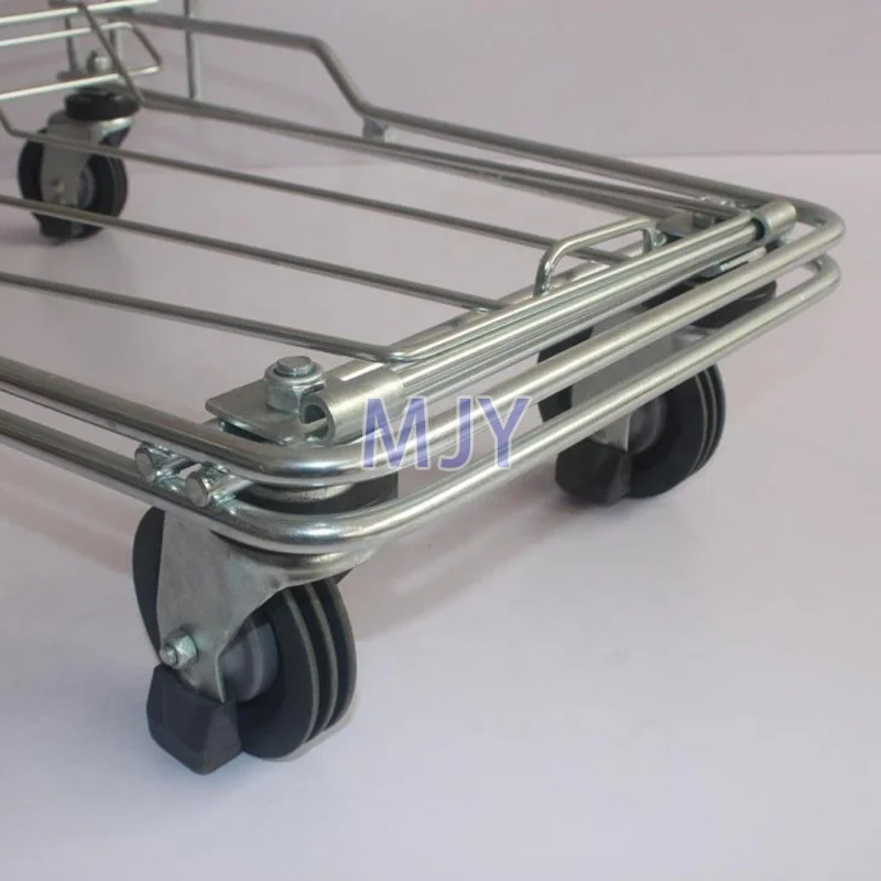 Best Price Steel Grocery Supermarket Shopping Trolley Cart With Customer Logo