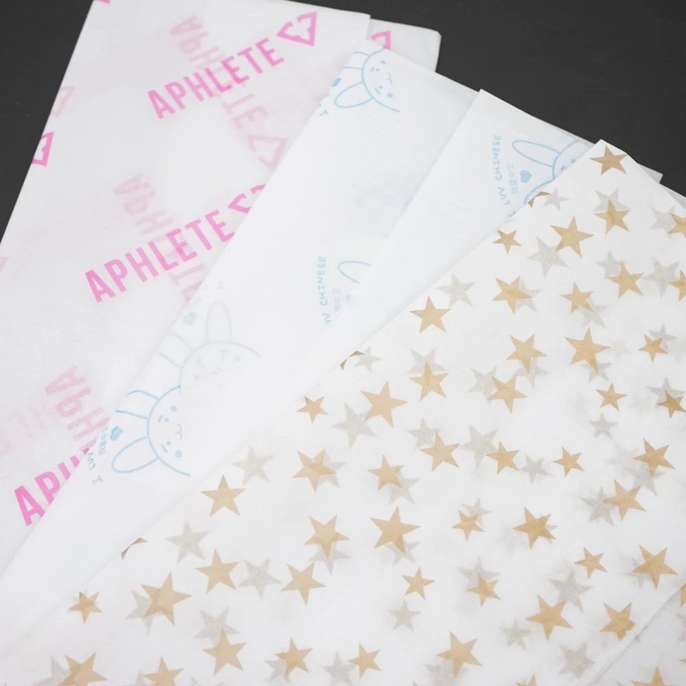 
custom 17GSM-30GSM recyclable tissue paper wrapping chocolate wrapping paper 