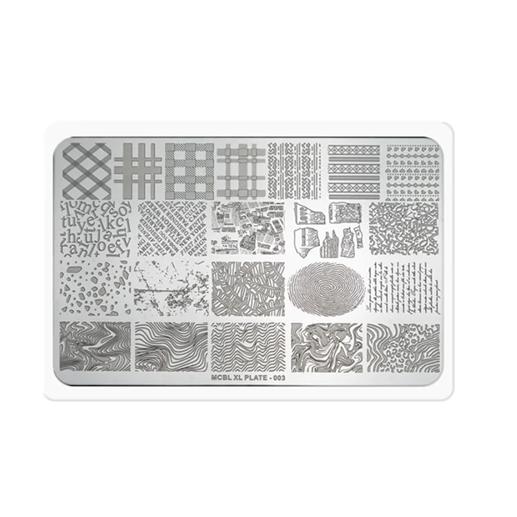 European American Style Nail Stamping Plate Rectangular Template Good-Looking Wear-Resistant Stainless Steel for Shipping