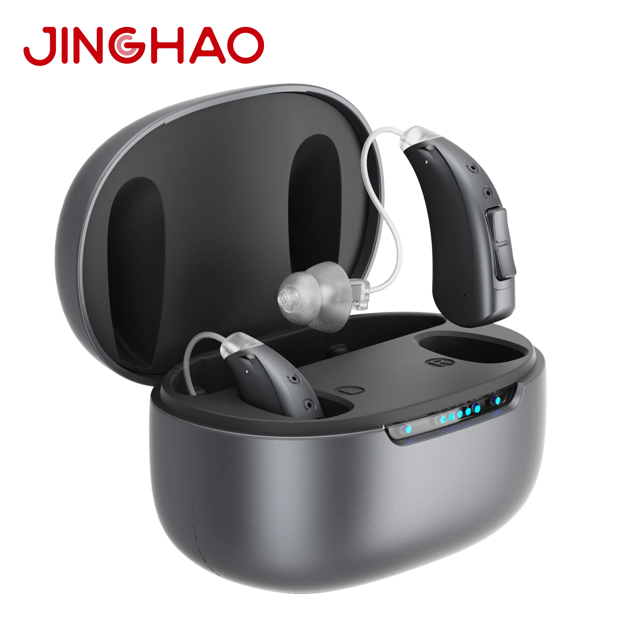 JINGHAO DW3 новинка Лидер продаж беспроводное управление приложениями BTE RIC Bluetooth цифровой OTC слуховой аппарат Перезаряжаемый для пожилых людей глухота