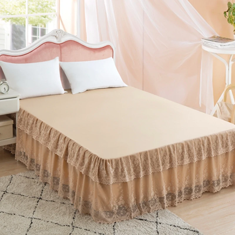 100% polyester colorful lace princess style bed skirt cubrecamas made in china Grace bett kleid
