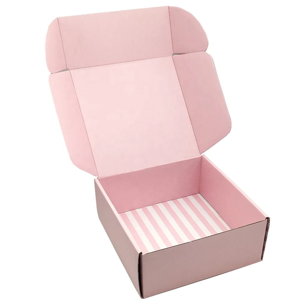 Recyclable Pink Mail packing boxes underwear for sale box dress chocolate brown clothing shoes packing box