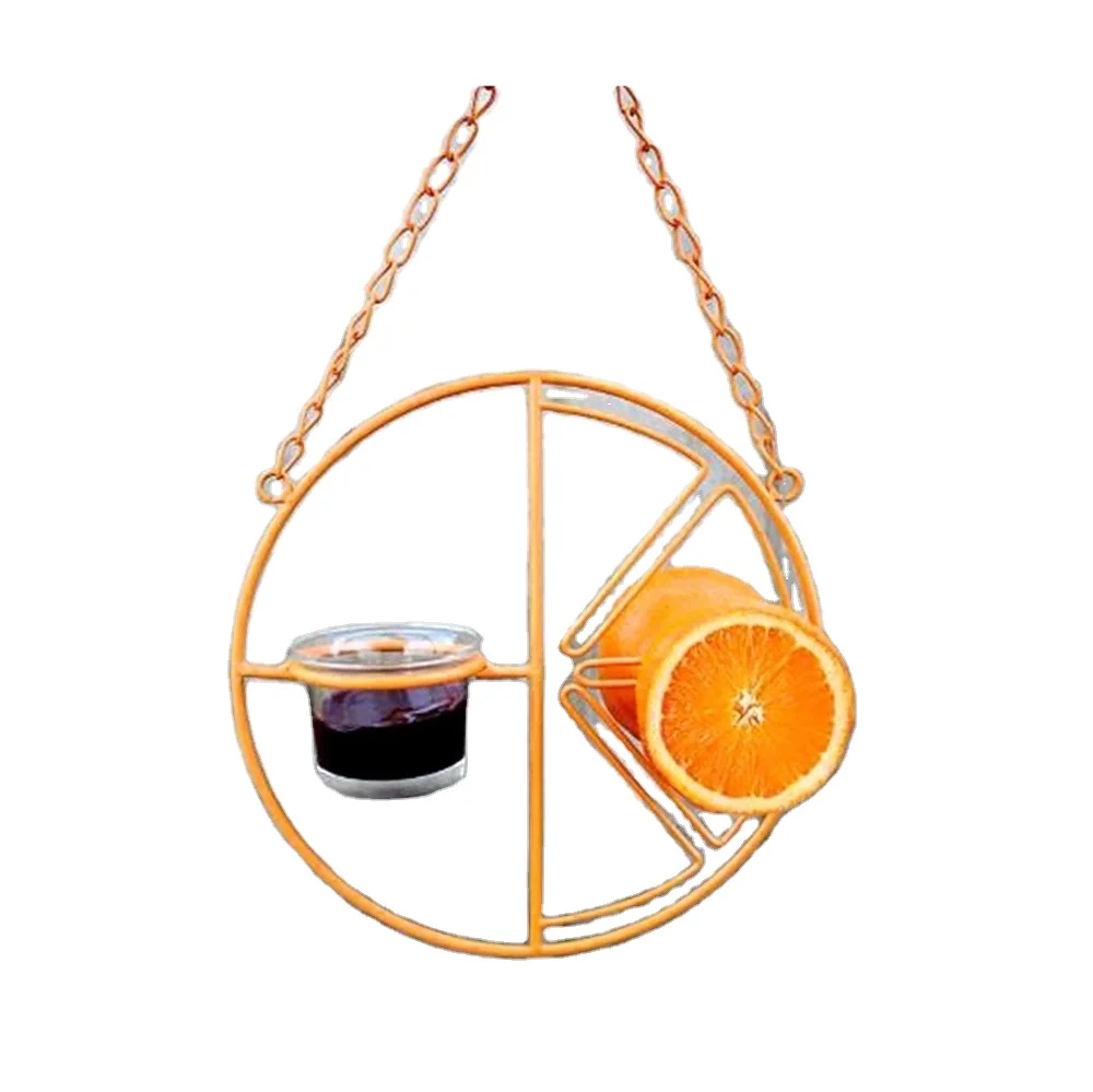 Amazon hot selling Heath Outdoor Products Orange Metal Humming Bird Feeders for outside bird feeder iron feeder