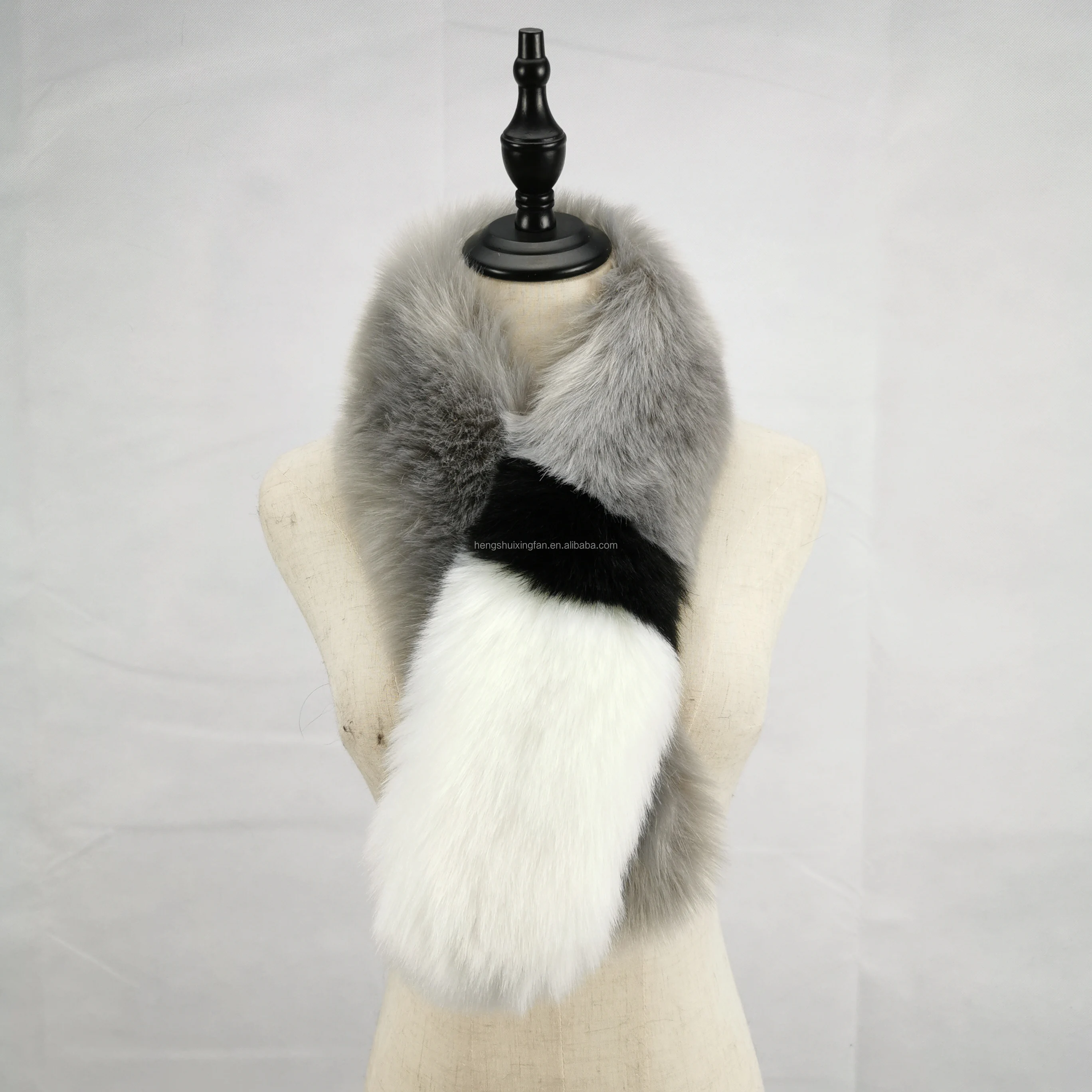 2019 New Arrival Stock Women Faux Fox Fur Collar Scarf