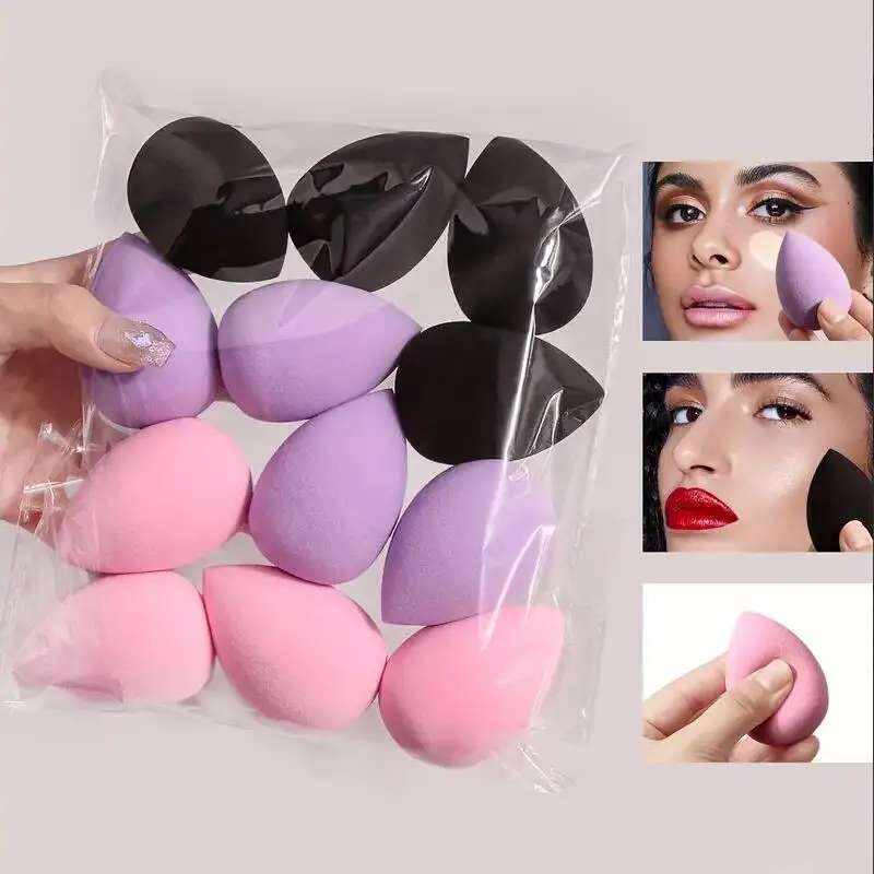 12pc/pack Medium Size Multicolor Makeup Sponge For Perfect Liquid Cream Powder Application Non-latex Wet Dry Dual use Foundation