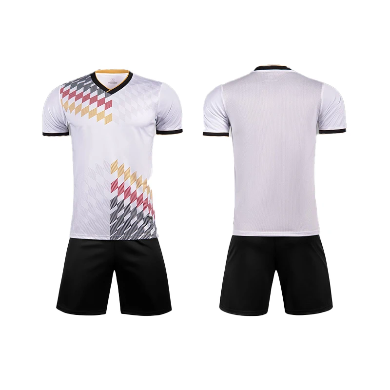 Sublimation Print Number Blank Soccer Shirts Breathable Soccer jersey set Sportswear Training suit  Football Uniform For Men