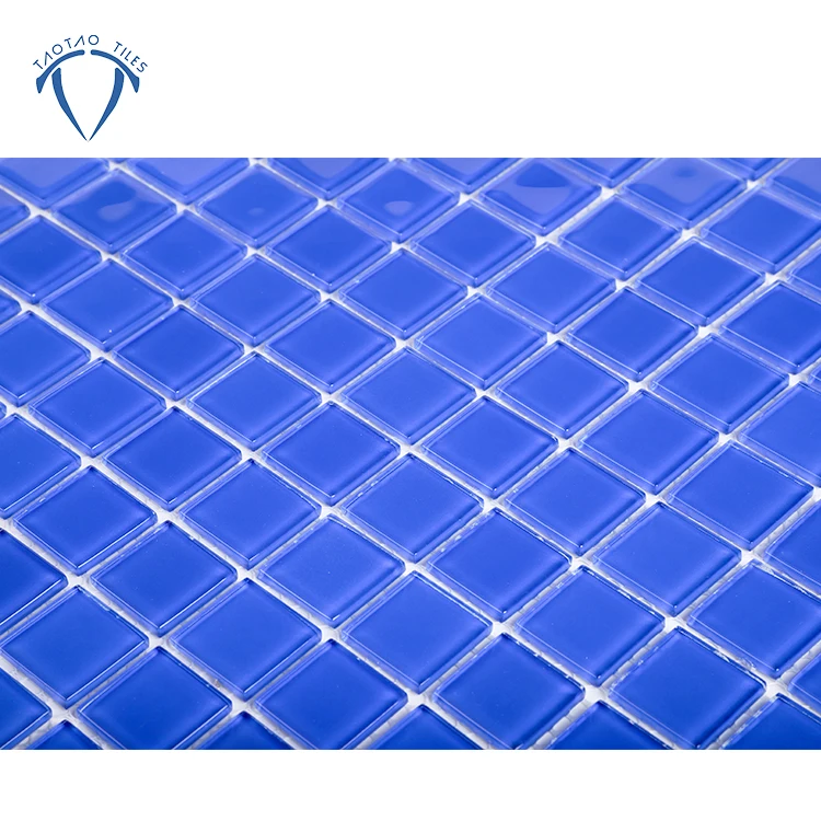 Non-slip glazed blue swimming ceramic pool tile