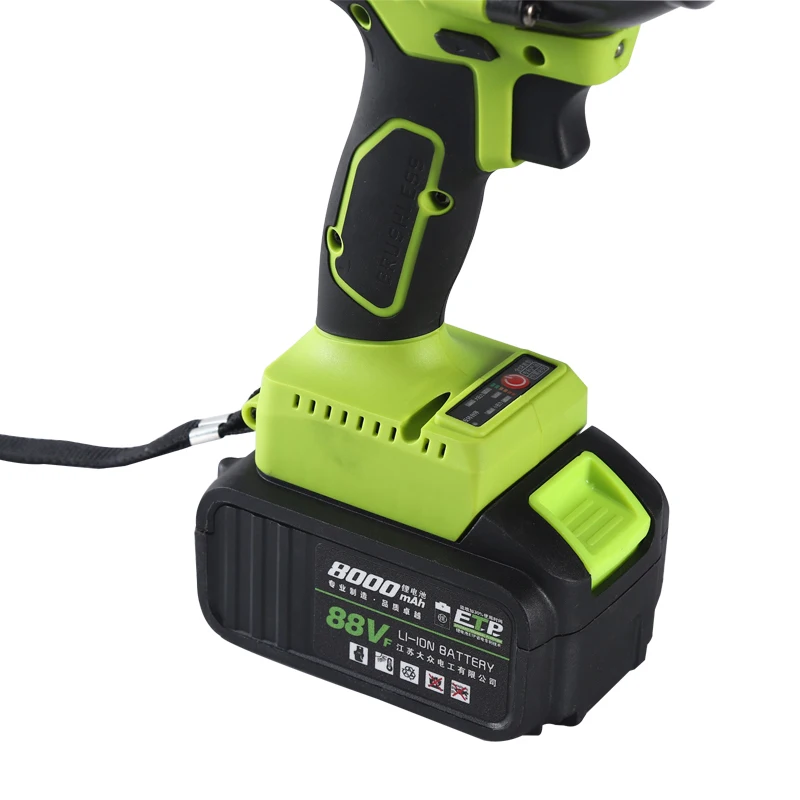 High Speed Electric Cordless Brushless Rechargeable Li-Ion Battery Power Impact Wrench For