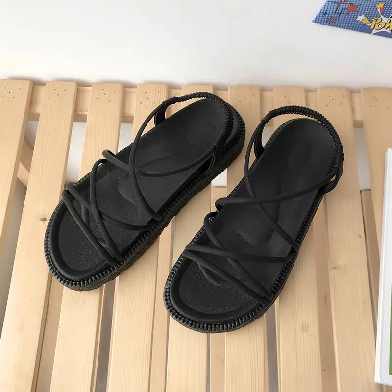 Summer Best selling PVC fashion flat sandals for women and ladies