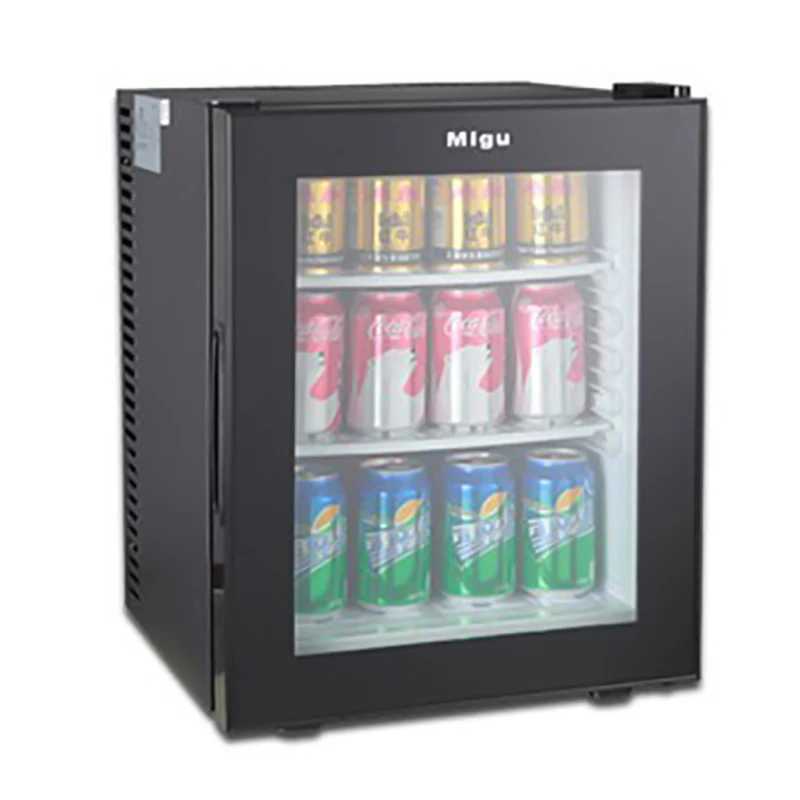 Mini 35L 40L Transparent Single Glass Door Beverage Wine Display Refrigerator