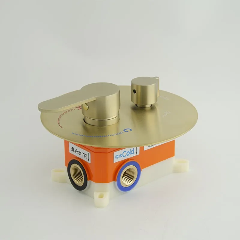 High Quality Round Black In Wall Concealed Two Functions Diverter Bath&Shower Mixer Faucet