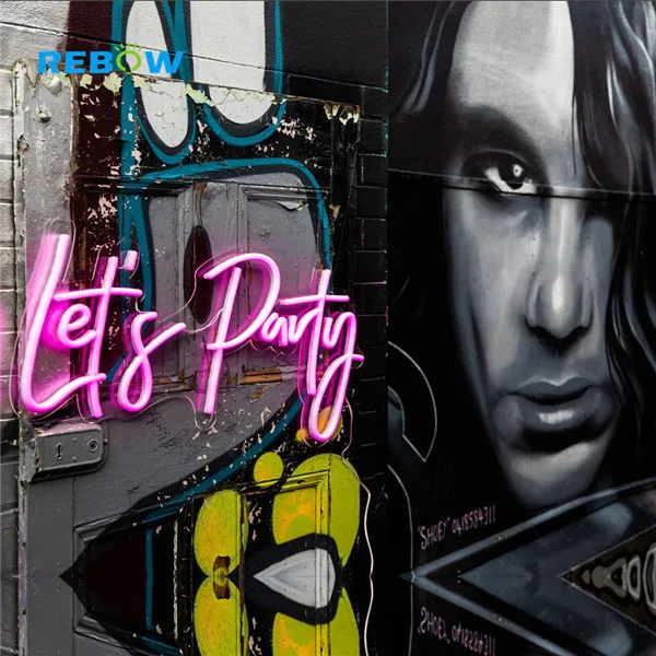 Rebow Decoration Baby Happy Board Neon Lighting It Was All A Dream Open 24 Hours Neon Sign