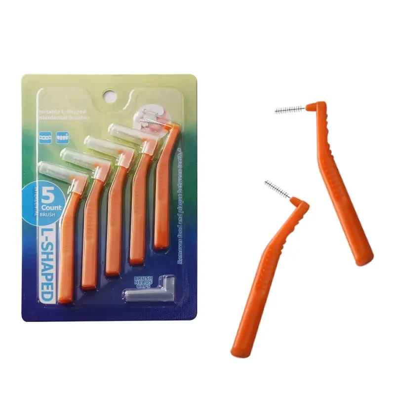 Adult Orthodontic Interdental Brush Durable PP Handle Soft Toothpick for Teeth Cleaning Oral Care Made of Nylon for Children