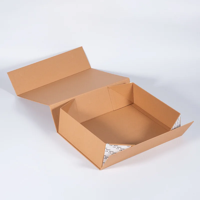 Print logo customized shipping brown foldable packing karton cardboard for clothes shoe