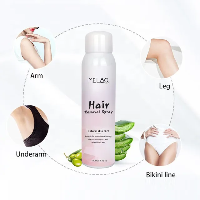 OEM Private label Painless Beard Legs Armpit Smooth Repair Skin Permanent Hair Removal Inhibitor Spray
