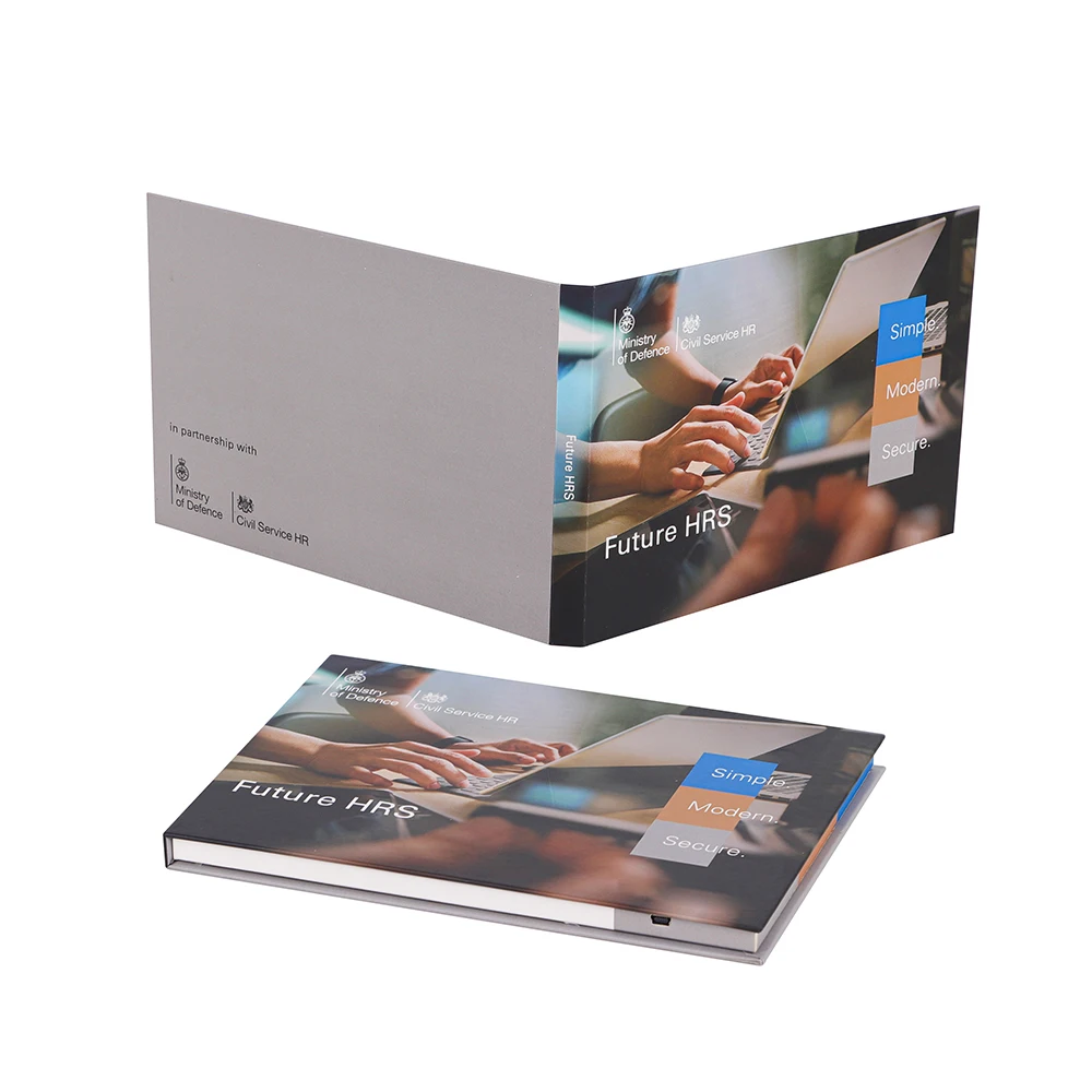 Popular customized 7 inch  video greeting brochure card inprinted for adversting