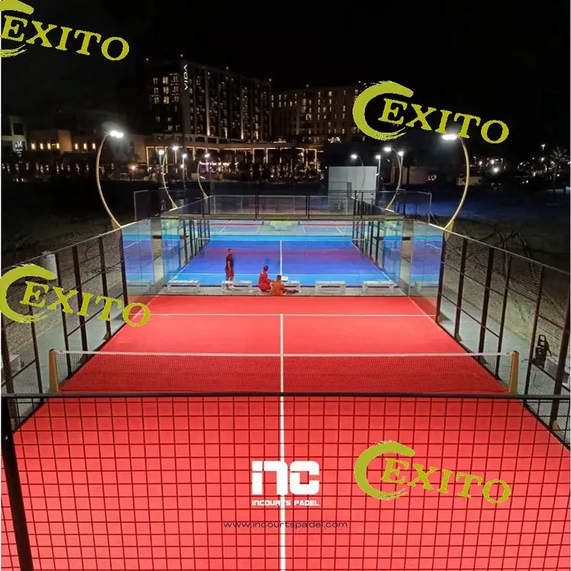 EXITO  2023 Pedal Padel Tennis Court Panoramic Factory Price Paddel Courts