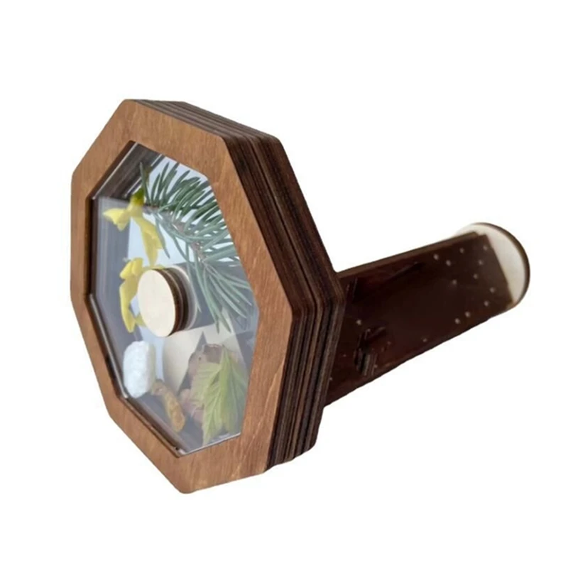 High Quality DIY Kaleidoscope Kit Classic Wooden Top Toddler Sensory Outdoor Toys Children Gift Magic Kaleidoscope