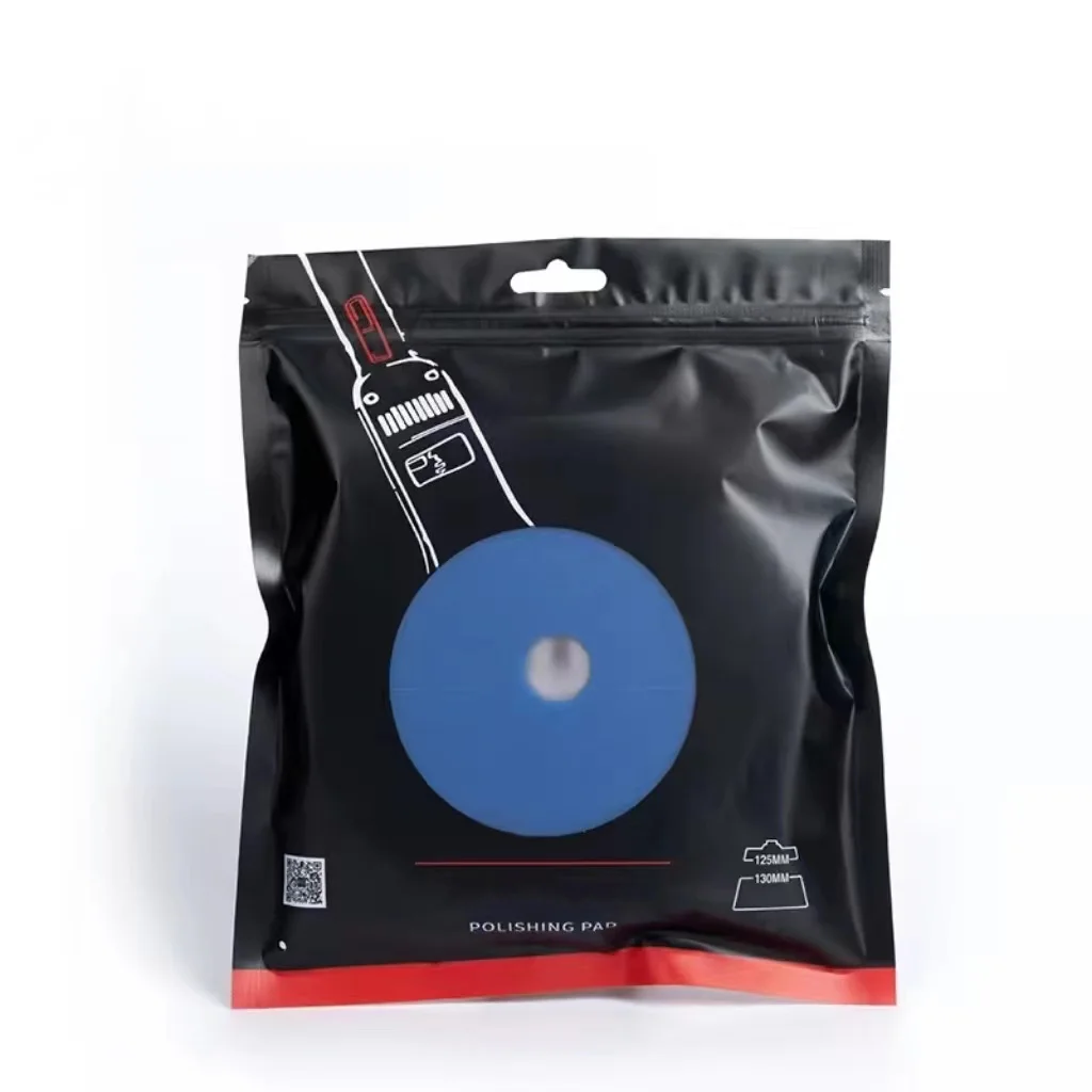Black hard leather back board double knotted car care wool polishing pad