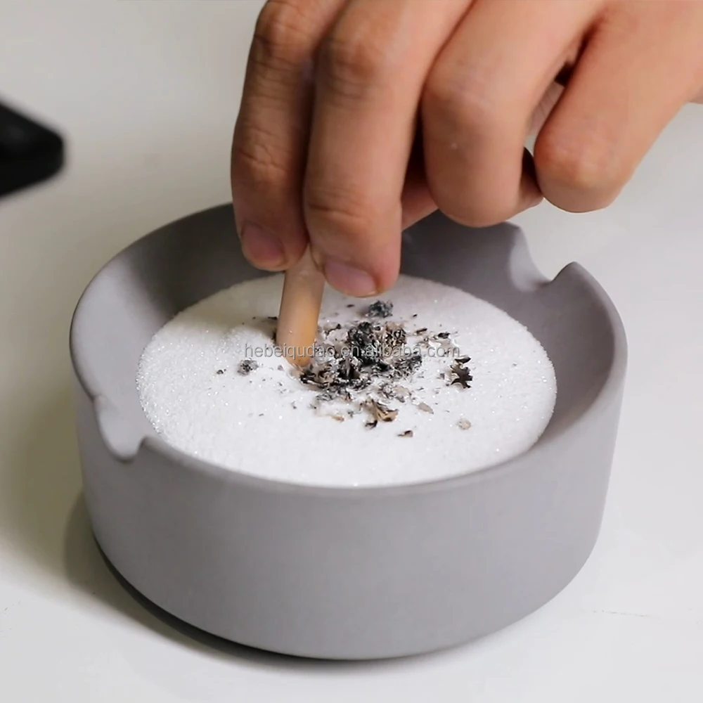 Classic Round Groove Concrete Smoke Ashtray Wholesale Multicolor Vintage Custom Logo Personalized Cigarette Ashtray
