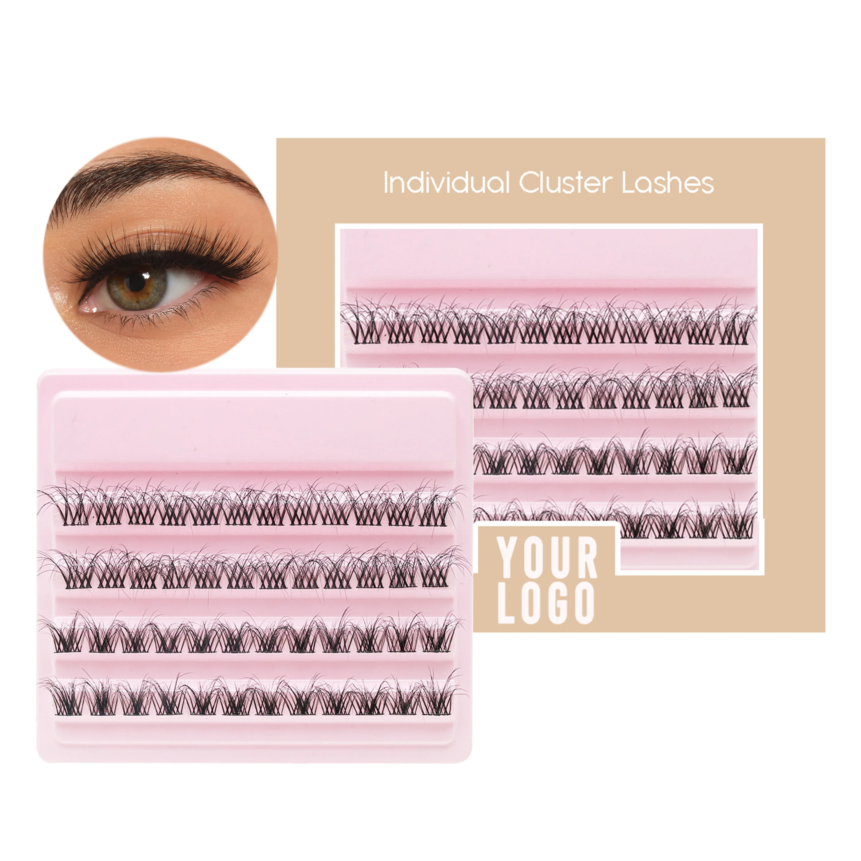 Individual 5D Fluffy Cluster Lashes Faux Mink Eye Lash Clusters DIY Eyelash Extensions