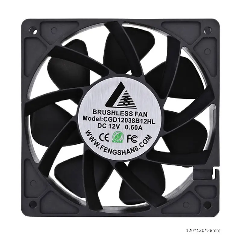 Cooling Fans Waterproof S9 S17 S19 L3 S15 S9j Fan 4pin 12038 6000rpm 12v 2.70a 120*120*38 12cm Cooler 120mm Dc Axial Fans