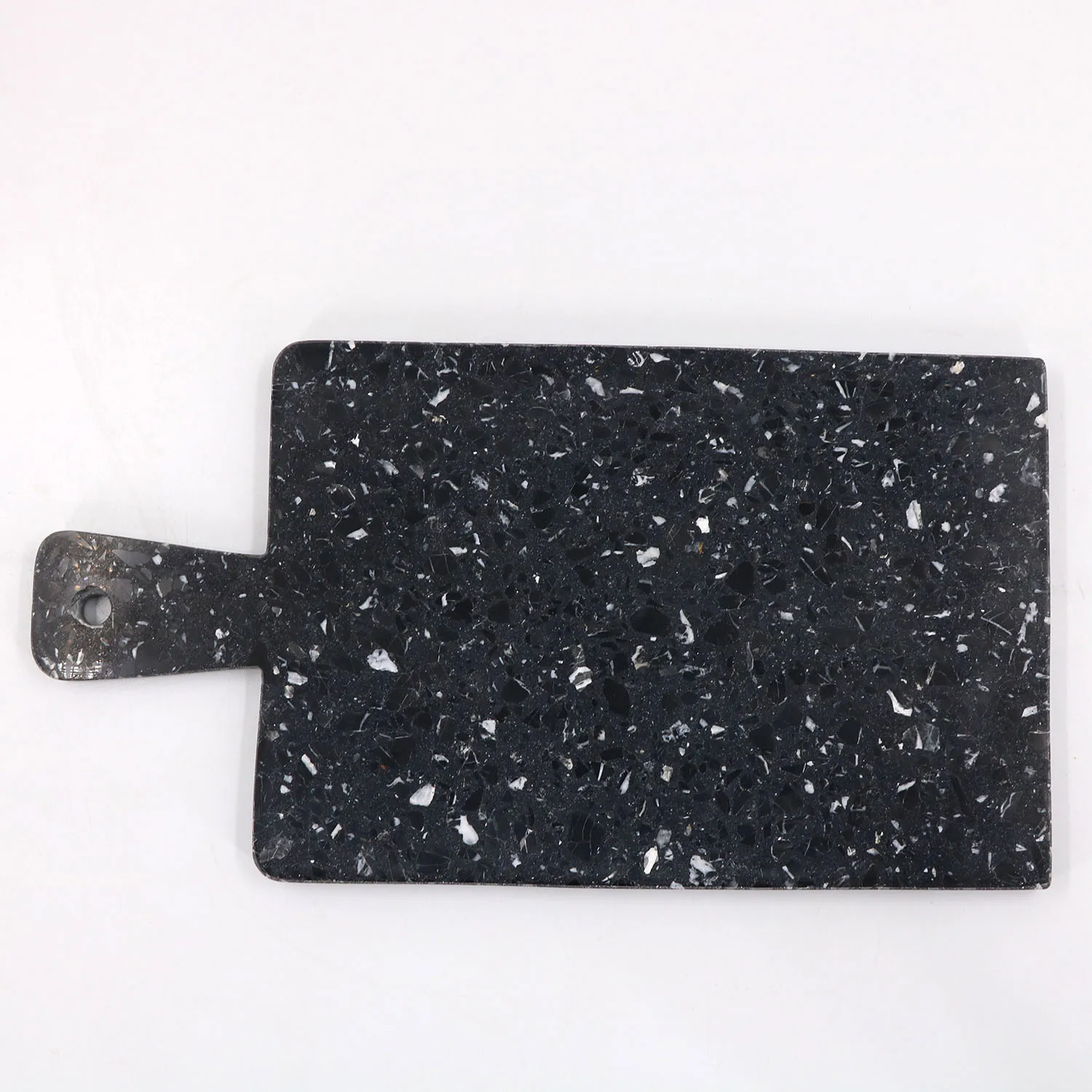 Wholesale Customized Eco-style 15mm Thick PC Terrazzo Stone Chopping Board Handicraft Kitchenware Household Use Square Shape Box