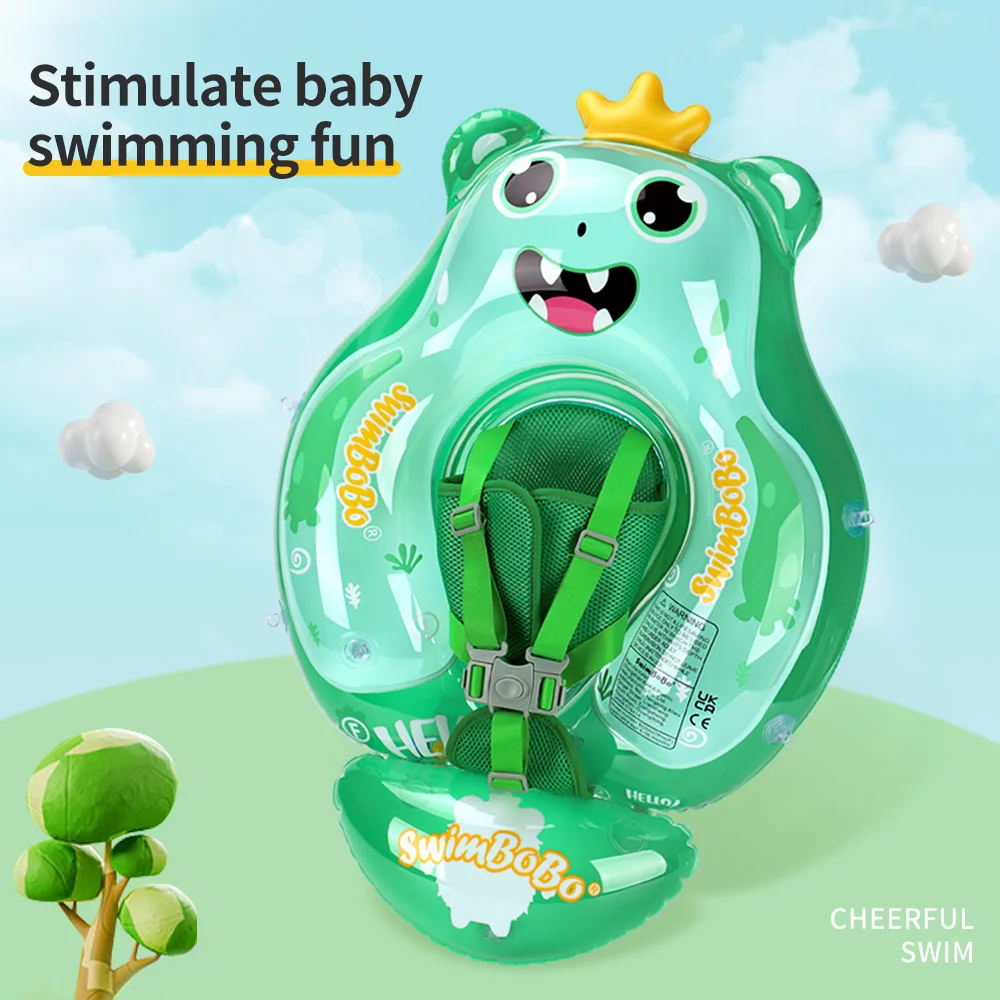 Swimbobo Kids Green Inflatable Floating Swimming Safe Floats Child Swim Pool For Babies Water Toy Ring PVC Baby Float In Summer