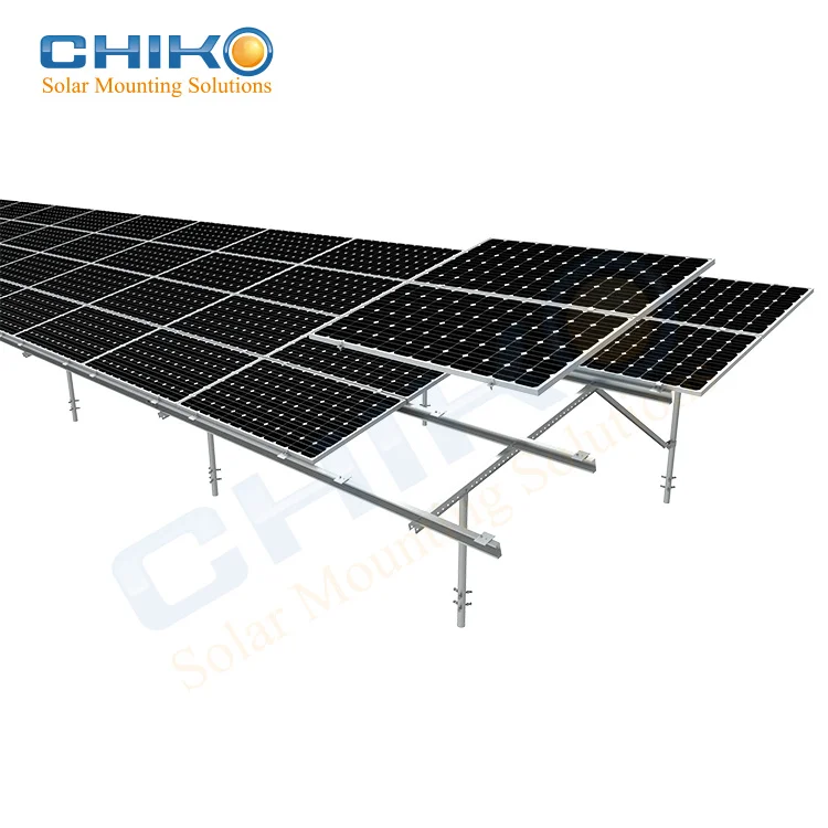 Robust solar panel ground pole pv mounting structure support