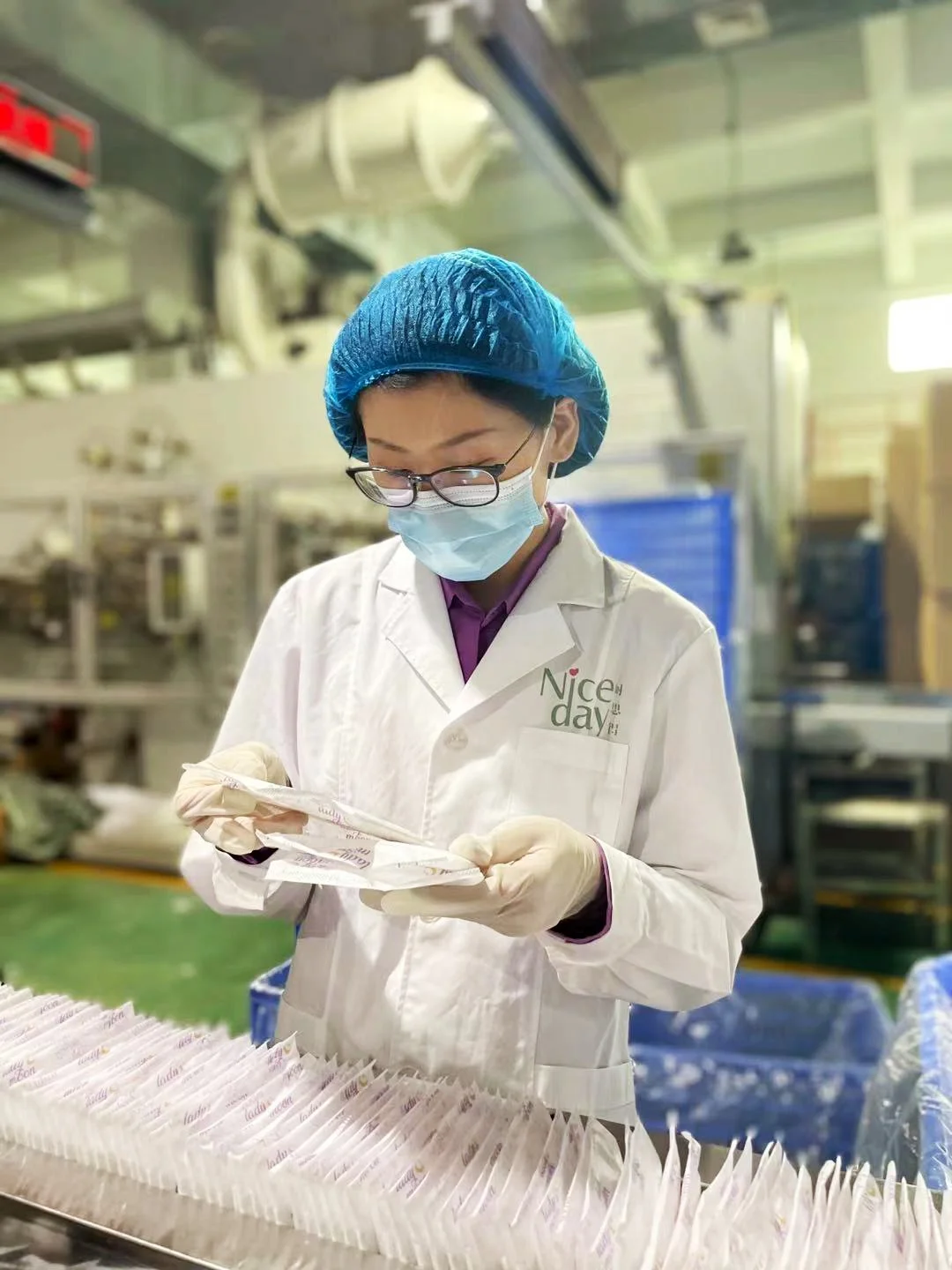 100% Organic cotton ultra thin heavy flow feminine pad leakage prevention overnight female sanitary pad