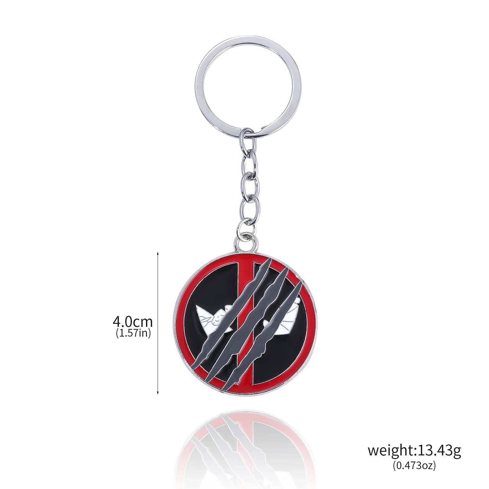 New Anime Deadpool Enamel Wolverine Necklace Best Friends Half Face Mask Metal Keychain For Men Women