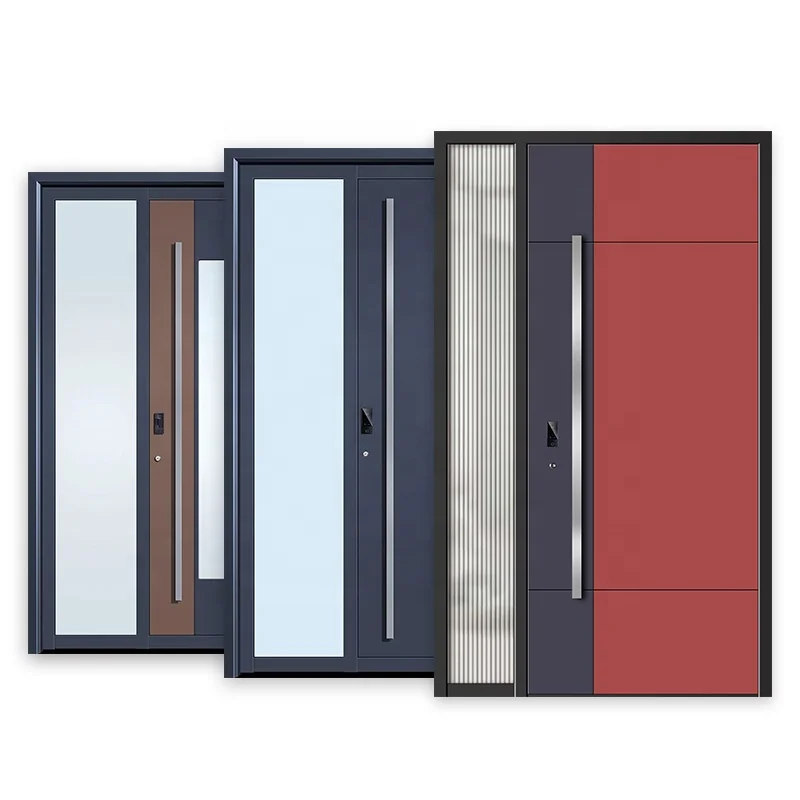 Residential Entrance Doors With Glass Anti-Theft Minimalist 36 X 80 Aluminum Entry Front Door Exterior