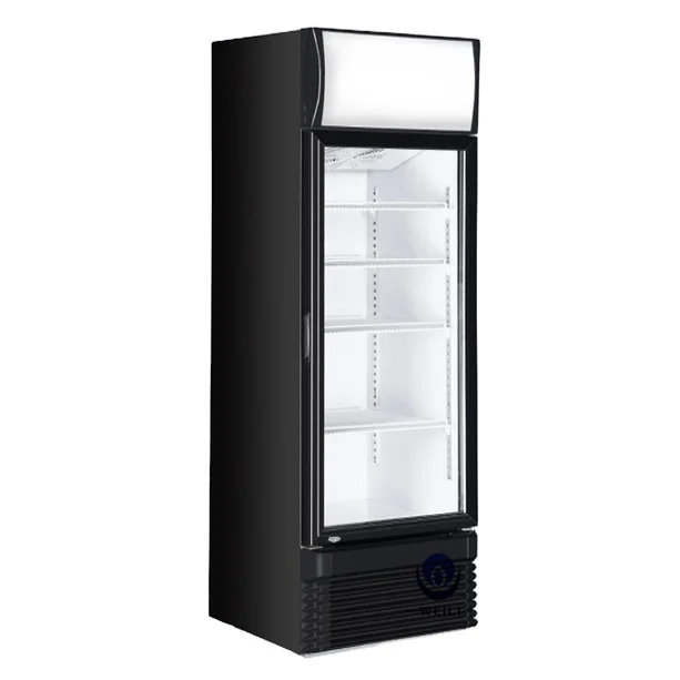 wholesale 198L commercial Refrigerated beverage product display cooler fridge with voltas deep freezer for supermarket and shop