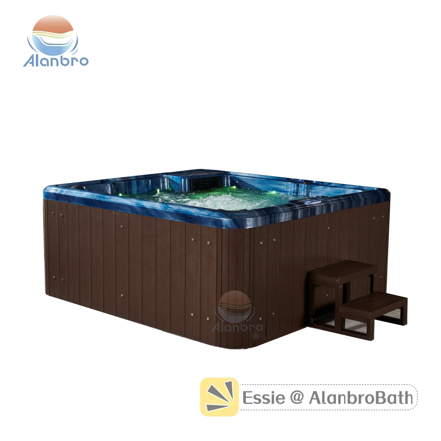 Square Spa hot tub for 6 person outdoor jacuzzis luxury sexy hydro massage balboa hottub acrylic whirlpool bath tubs For Garden