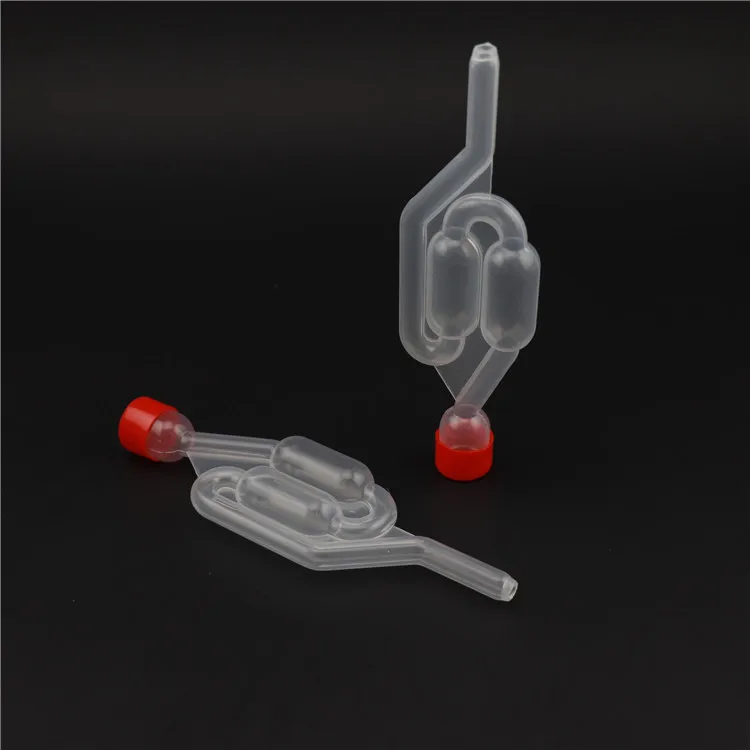 Plastic Air Lock Fermentation Wine Twin Bubble Airlock with Lid Home Brewing Beer Making