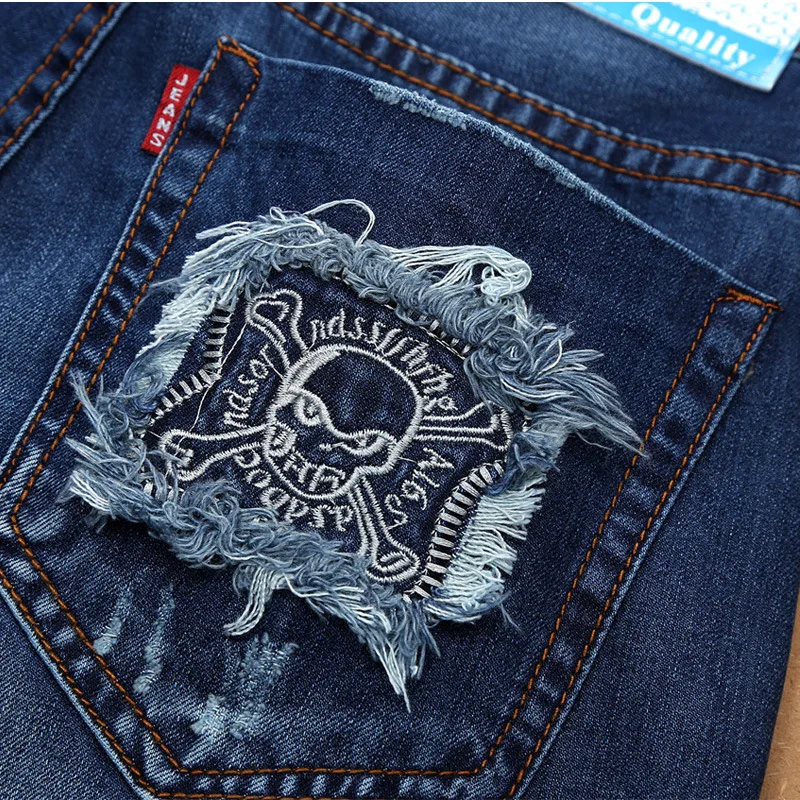 Pents Custom Logo Skinny Urban Clothing Causal High Fashion Trending Men Manufacture Jeans