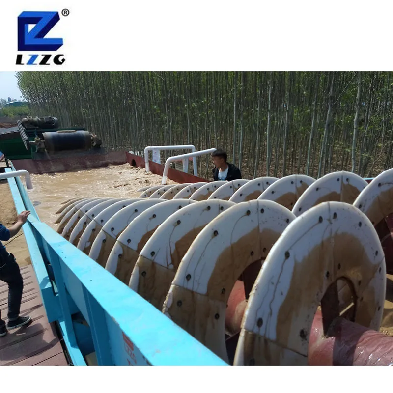 24 hours working automatic fine sand spiral screw sand washing machine price