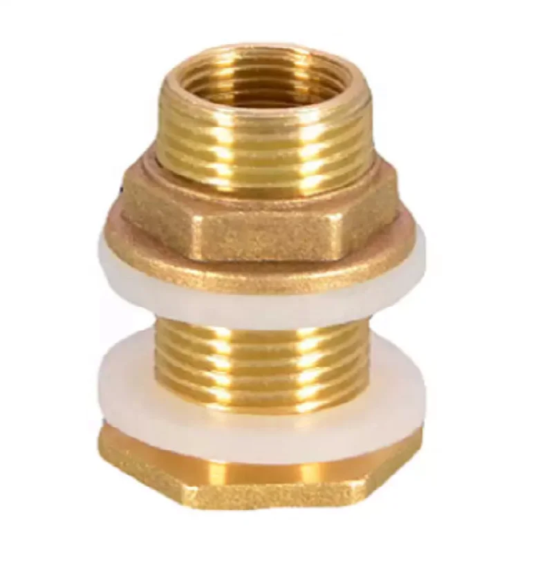 Brass water tank connector compression fitting