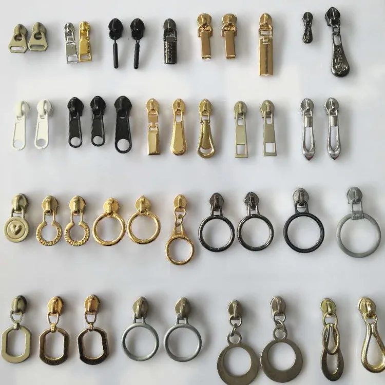 Застежка-слайдер с застежкой-молнией OEM Заводской фирменный логотип без никеля металлический автоматический замок цинковый сплав окрашенный