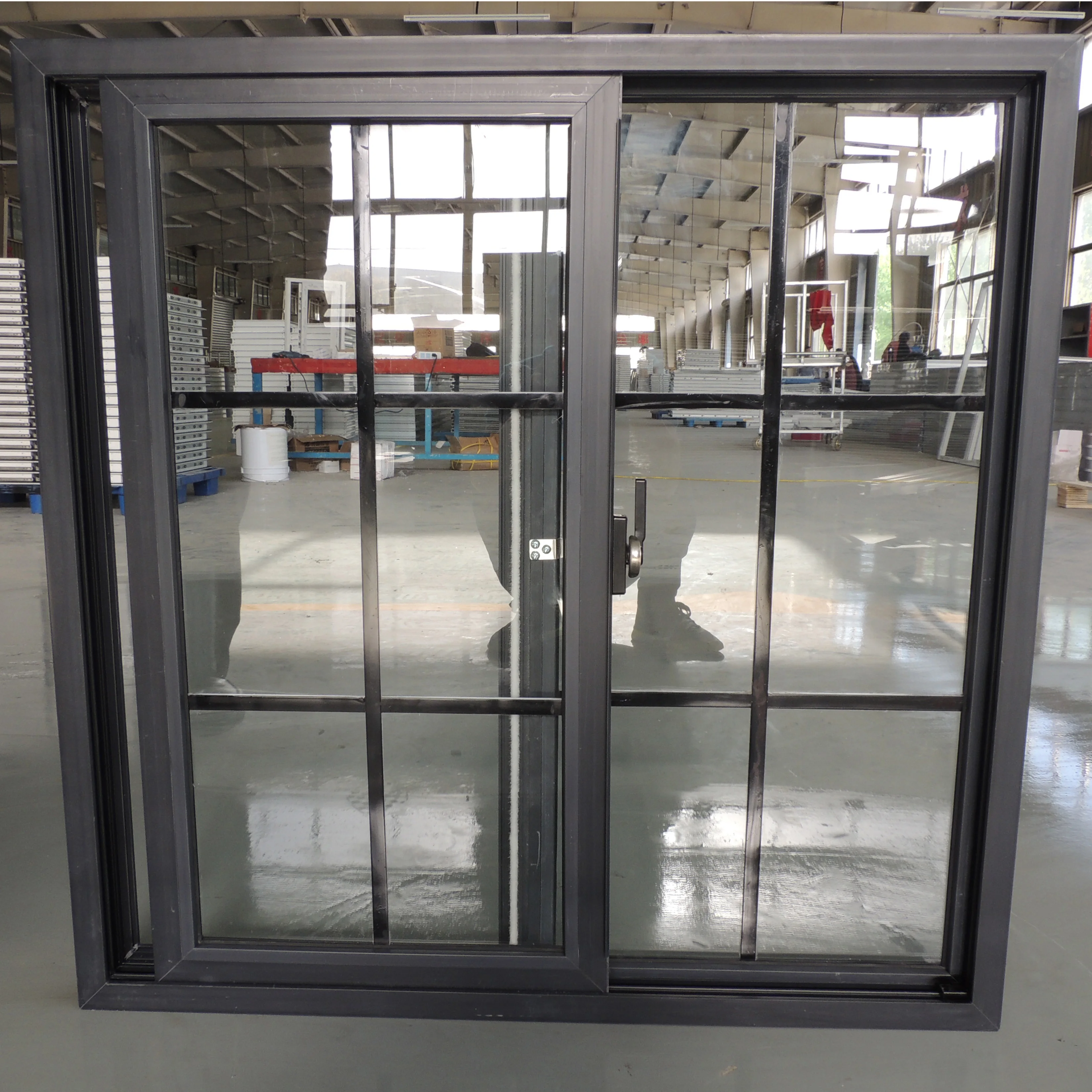 Cheap Price PVC 58 Series Sliding Windows With Mosquito Nets For Panama Market