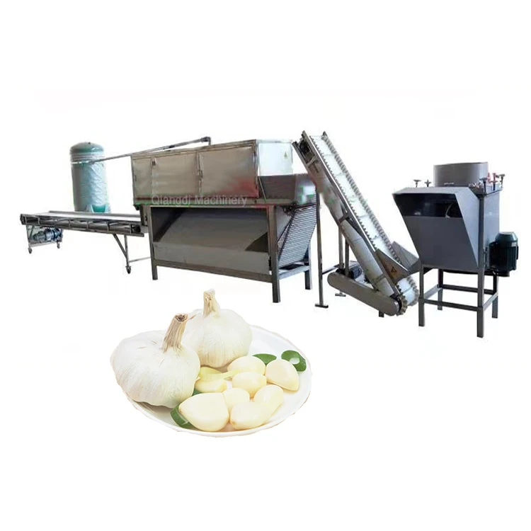 new automatic type dry garlic peeler machine/breaking equipment/small garlic splitter peeling line