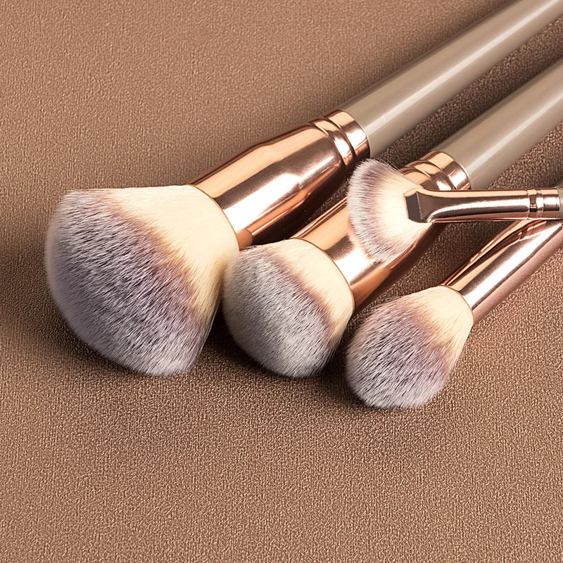 Professional Makeup Brushes Set 15pcs dark green Handle Cosmetics Make up Tools Powder Contour Foundation Eyeshadow Brush