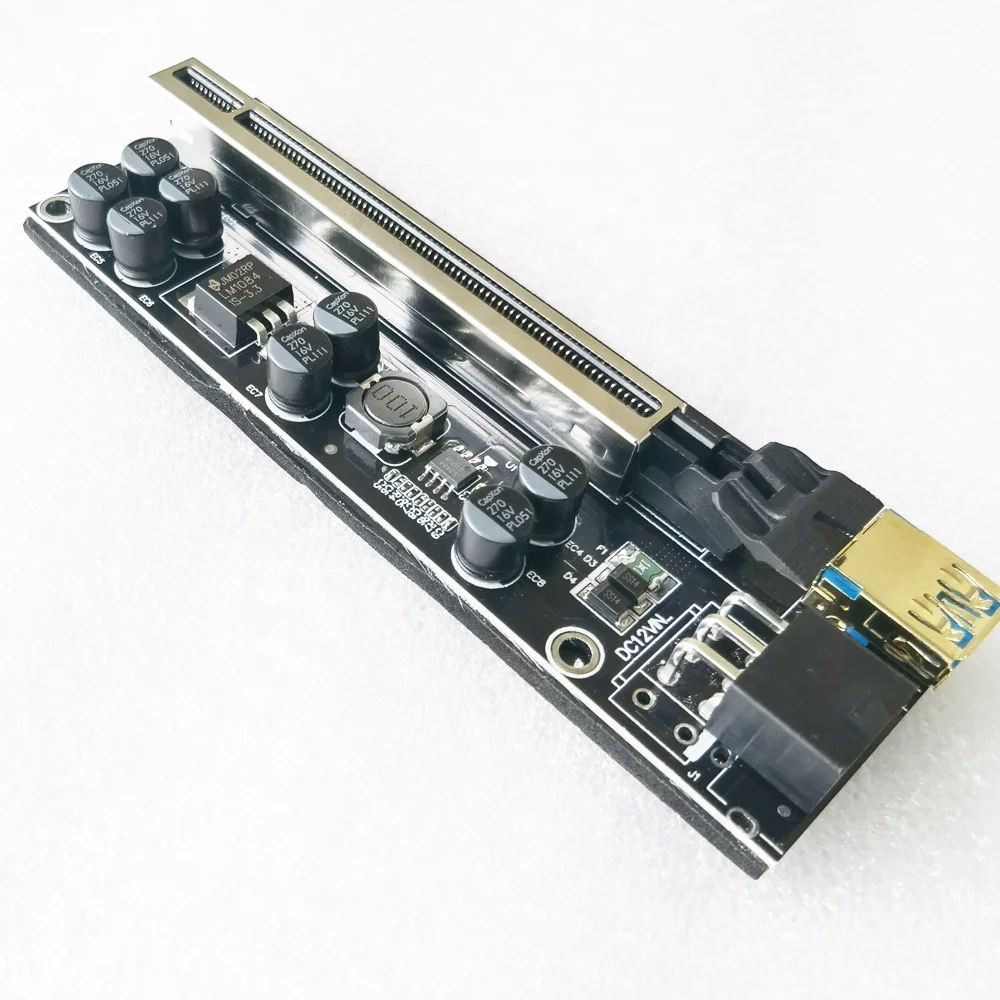  8 конденсаторов PCI-E 1X до 16X карта расширения 2021 VER новый PCI PCIE Riser 009S