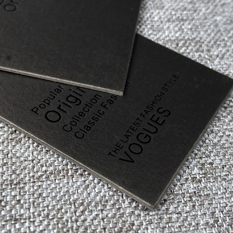 Luxury Black Small Custom Black Luxury Hang Tags for Clothes with your Own Logo
