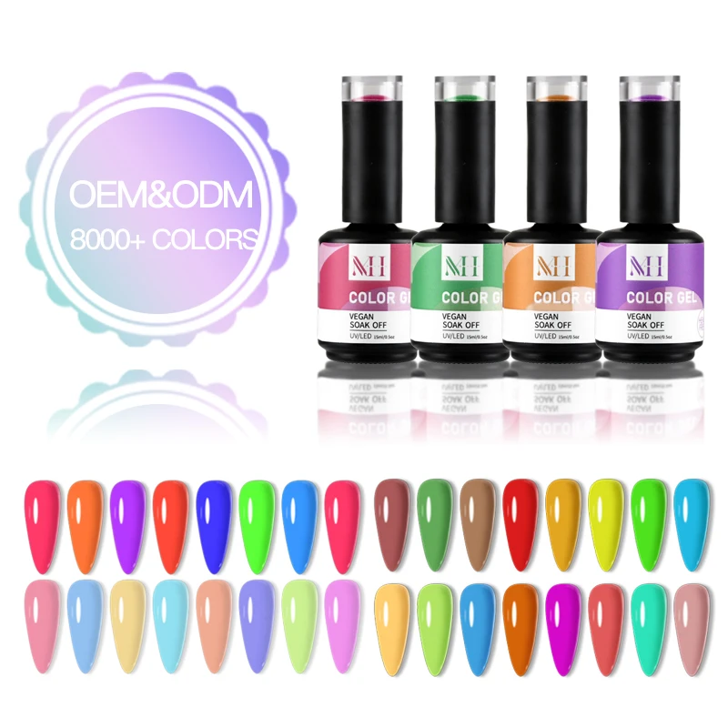 Oem Private Label Colors 15ml Vegan Gel Nail Polish Kit Uv Led Gel Polish Wholesale Gel Nail Polish Set