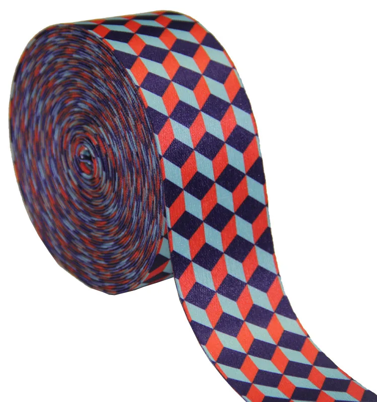 high quality 3D square pattern polyester printed webbing belt strap 1.5'/2'