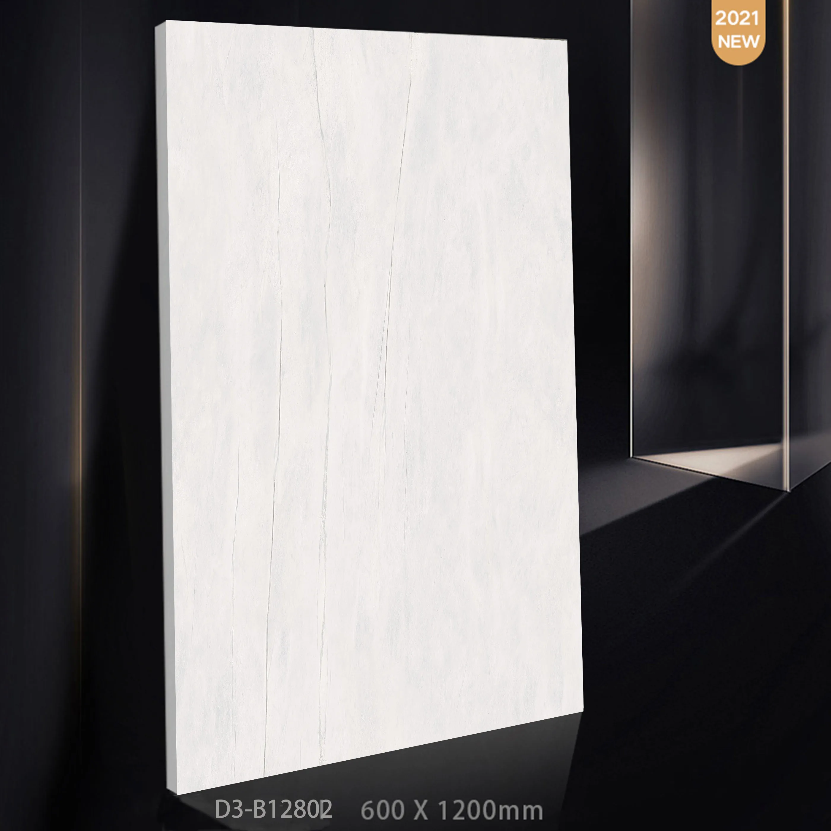 D3-B12802 Les Cali Grey Brick Glaze Super Wear Resistant Sintered Marble Stone Tile