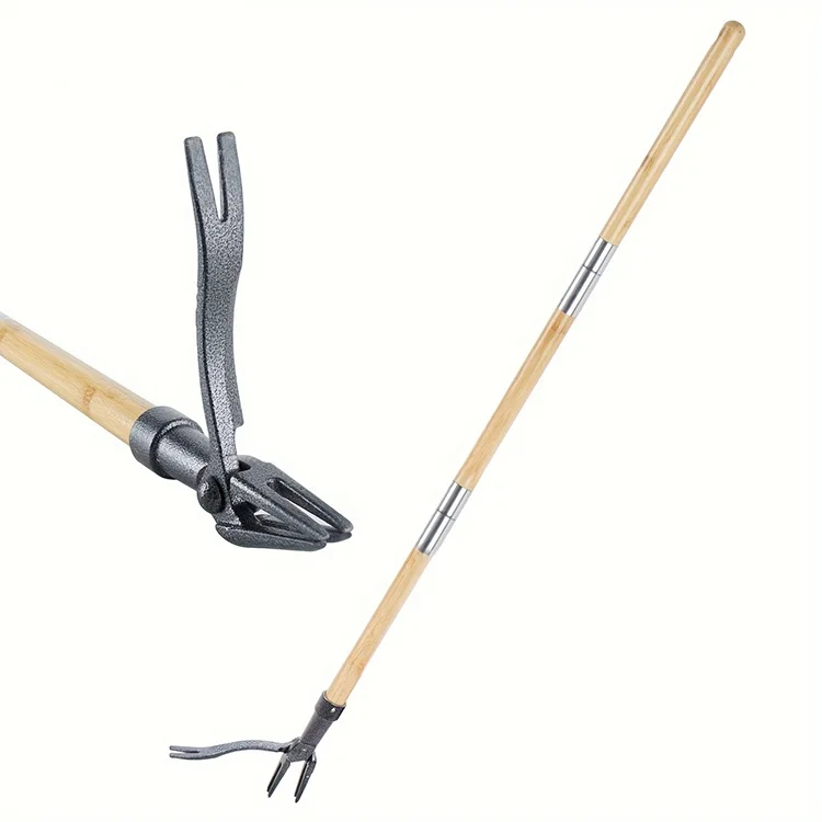 New Garden Manual Gardening Hand Weeding Tool 4 Claw Stand Up Weed Puller