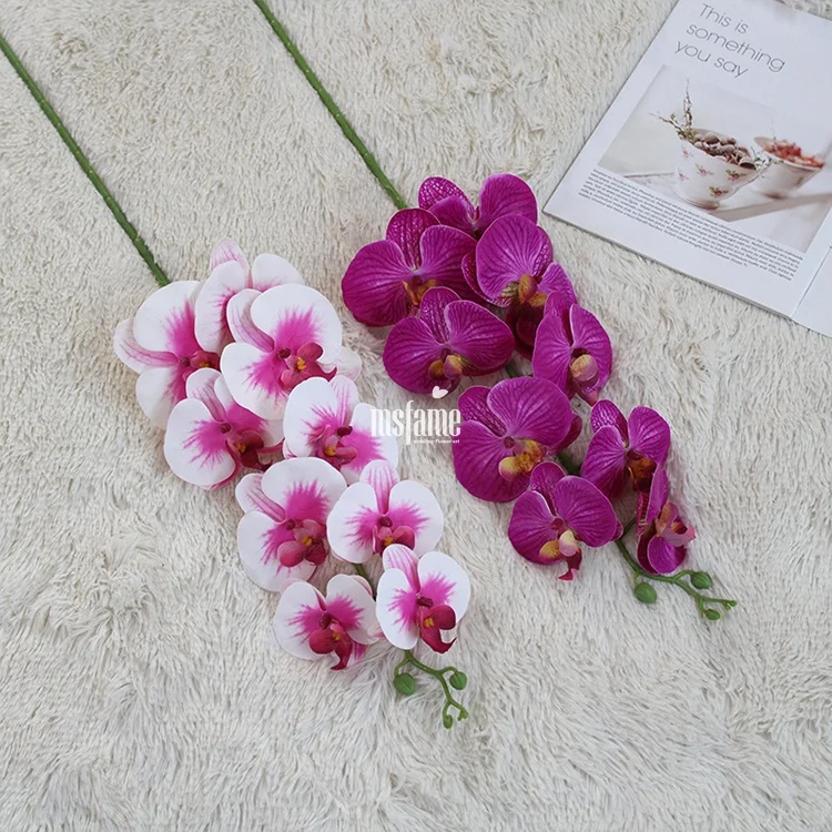MSFAME High Quality Real Touch Latex Orchids Home Decoration Flower Butterfly Orchid