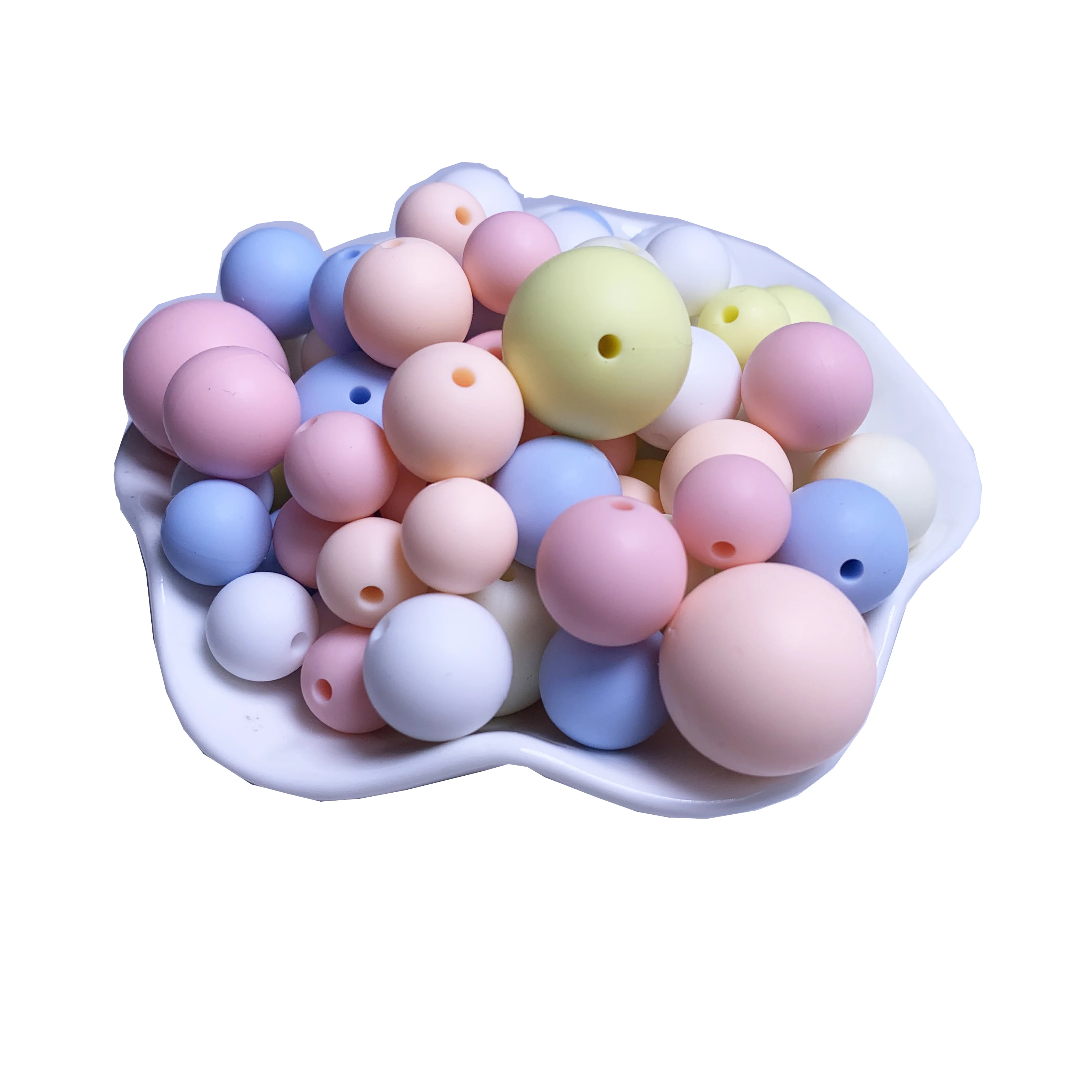 2020 BPA Free Silicone Beads 10mm/12mm/15mm/20mm Beads Silicone Teething Beads